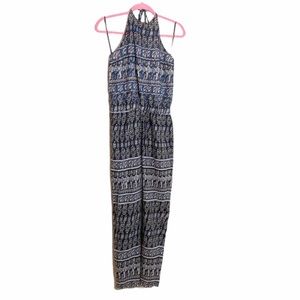 Zara Trafuluc Beaded Aztec Halter Top Jumpsuit